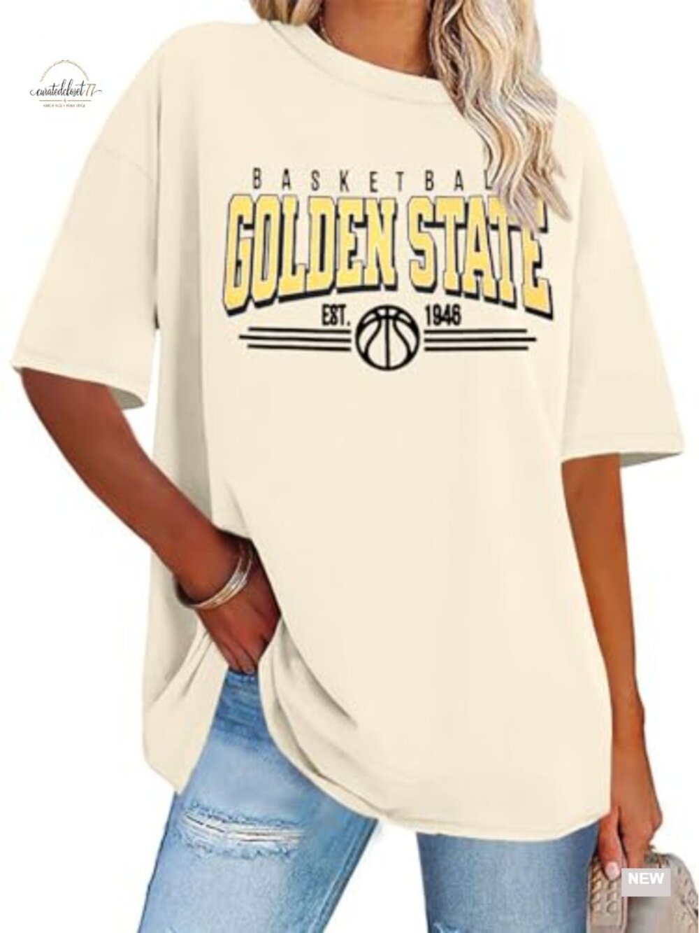 Oversized Basketball Graphic Tee for Women Game Day Fan Shirt Cotton Blend